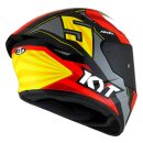 KYT TT Course Flux Helm grau rot gelb