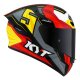 KYT TT Course Flux Helm grau rot gelb