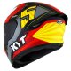 KYT TT Course Flux Helm grau rot gelb