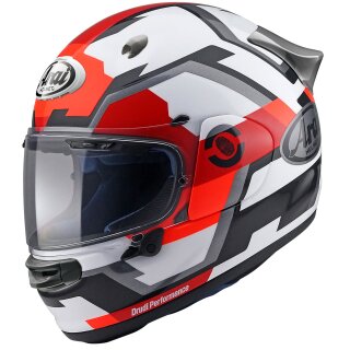 Arai Quantic Face Helm rot weiss grau