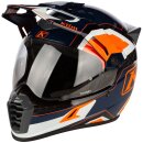 Klim Krios Pro Rally Crosshelm orange blau weiss