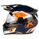 Klim Krios Pro Rally Crosshelm orange blau weiss