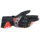 Alpinestars GP Tech V2 Motorrad-Handschuh schwarz weiss neonrot