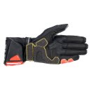 Alpinestars GP Tech V2 Motorrad-Handschuh schwarz weiss neonrot