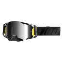 100% Armega Nightfall schwarz gelb Crossbrille silber...