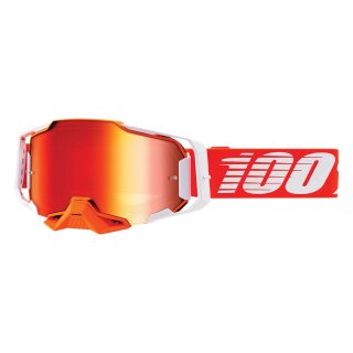 100% Armega Regal rot weiss Crossbrille rot verspiegelt