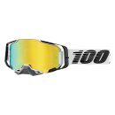 100% Armega Atmos weiss grau Crossbrille gold verspiegelt