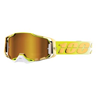 100% Armega Feelgood gold neongelb Crossbrille gold verspiegelt