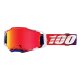 100% Armega Factory weiss blau rot Crossbrille Hiper rot verspiegelt