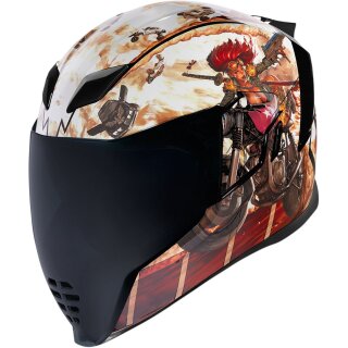 Icon Airflite Pleasure Dome Helm beige rot