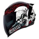 Icon Airflite Skull18 Helm schwarz weiss rot