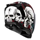 Icon Airflite Skull18 Helm schwarz weiss rot
