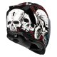 Icon Airflite Skull18 Helm schwarz weiss rot