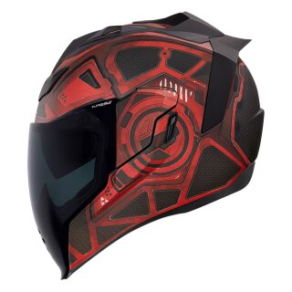Icon Airflite Blockchain Helm matt rot schwarz