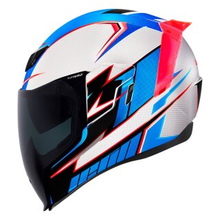 Icon Airflite Ultrabolt Helm weiss blau rot