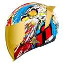 Icon Airflite Freedom Spitter Helm gold rot blau