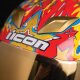 Icon Airflite Freedom Spitter Helm gold rot blau