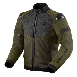 Revit Action H2O Motorrad-Jacke Textil schwarz dunkelgrün