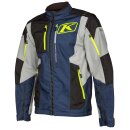 Klim Dakar Motorrad Enduro-Jacke blau grau neongelb