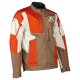 Klim Dakar Motorrad Enduro-Jacke beige braun orange