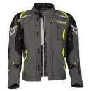 Klim Kodiak Motorrad Textil-Jacke dunkelgrau neongelb