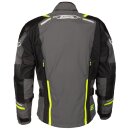 Klim Kodiak Motorrad Textil-Jacke dunkelgrau neongelb