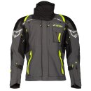 Klim Kodiak Motorrad Textil-Jacke dunkelgrau neongelb