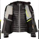 Klim Kodiak Motorrad Textil-Jacke dunkelgrau neongelb