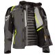 Klim Kodiak Motorrad Textil-Jacke dunkelgrau neongelb