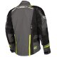 Klim Kodiak Motorrad Textil-Jacke dunkelgrau neongelb