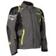 Klim Kodiak Motorrad Textil-Jacke dunkelgrau neongelb