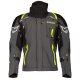 Klim Kodiak Motorrad Textil-Jacke dunkelgrau neongelb