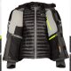 Klim Kodiak Motorrad Textil-Jacke dunkelgrau neongelb