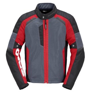 Spidi Tek Net Motorrad Sommer-Jacke rot grau schwarz