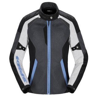 Spidi Tek Net Lady Motorrad Jacke grau weiss blau