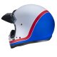 HJC V60 Scoby Retro Crosshelm MC21 weiss blau rot