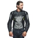 Dainese Racing 4 Motorrad Leder-Jacke grau schwarz