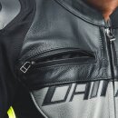 Dainese Racing 4 Motorrad Leder-Jacke grau schwarz