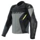 Dainese Racing 4 Motorrad Leder-Jacke grau schwarz