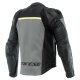 Dainese Racing 4 Motorrad Leder-Jacke grau schwarz