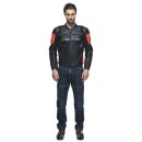 Dainese Racing 4 Motorrad Leder-Jacke schwarz neonrot