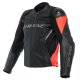 Dainese Racing 4 Motorrad Leder-Jacke schwarz neonrot