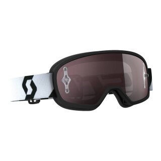 Scott Buzz MX Pro schwarz weiss Kinder Cross-Brille silber verspiegelt