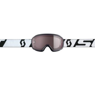 Scott Buzz MX Pro schwarz weiss Kinder Cross-Brille silber verspiegelt