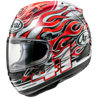 Arai RX-7V Evo Haga Replica Helm silber rot schwarz