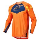 Alpinestars Techstar Factory Motocross-Hemd orange blau gelb