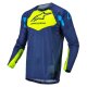 Alpinestars Techstar Factory Motocross-Hemd blau gelb