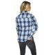 Rokker Seattle Rider Shirt Damen Motorrad-Hemd blau weiss