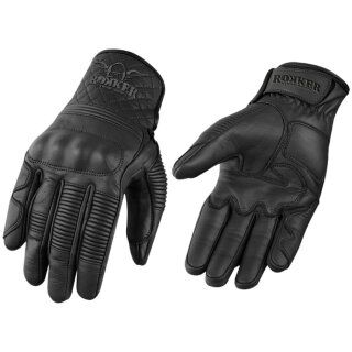 Rokker Tucson Motorrad Leder-Handschuh schwarz