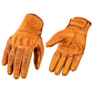 Rokker Tucson Motorrad Leder-Handschuh gelb beige